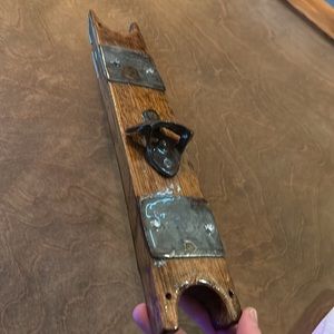 Homemade wall mount bottle opener